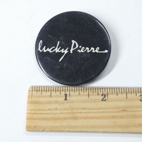 Lucky Pierre Pinback Button Vintage Pin 2" Cleveland New Wave Band - Picture 4 of 5
